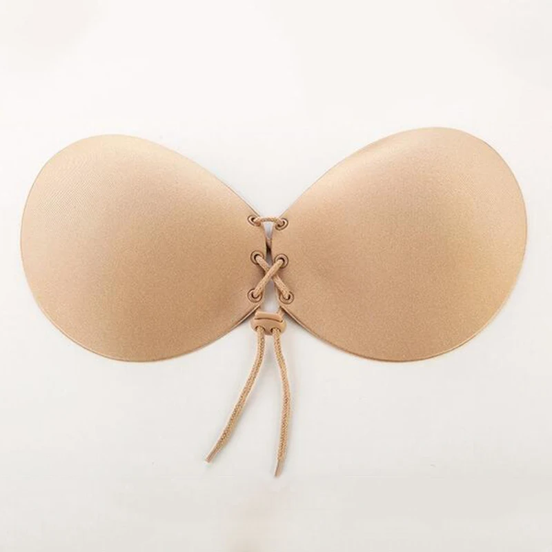 

Women Self Adhesive Strapless Bandage Stick Gel Silicone Push Up Invisible Bra Backless dropship
