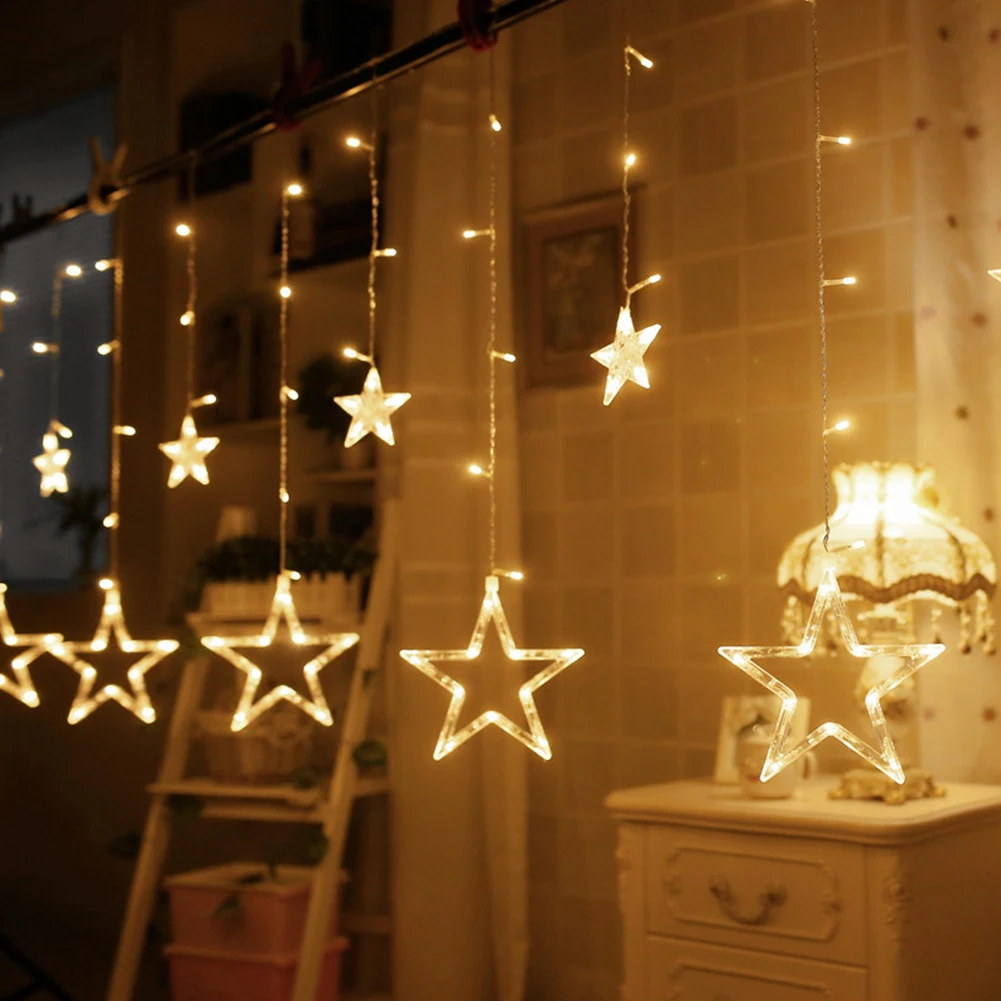 Светодио дный светодиодная Рождественская гирлянда Fairy Light Starlight Украшения световые гирлянды фестивальное освещение подключаемый пульт