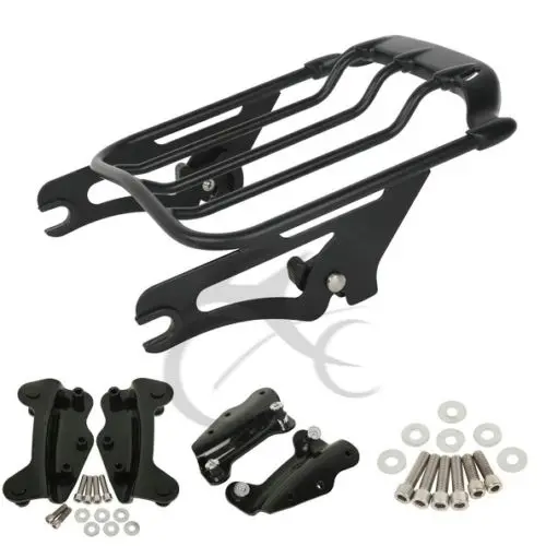 Two-Up Luggage Rack 4 Point Docking For Harley Touring Electra Street Glide Road King FLHT FLHX FLTR 09-13