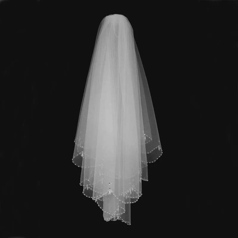 Wedding Veil With Crystal Velos De Novias 2015 Complementos Boda Short