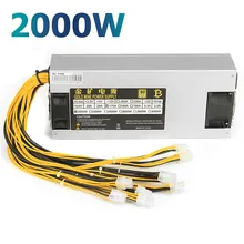 2000W 2000 Watt Computer Power Supply EU Plug Gold POWER ATX 12V 220A CPU Active PFC