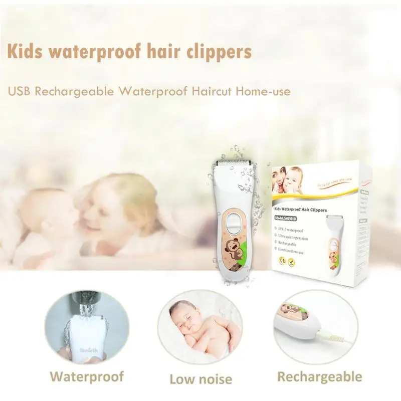 Professional USB Перезаряжаемый водостойкий Детский Электрический волос Машинка для стрижки волос уход за волосами наборы Аксессуары для детского дома-использование