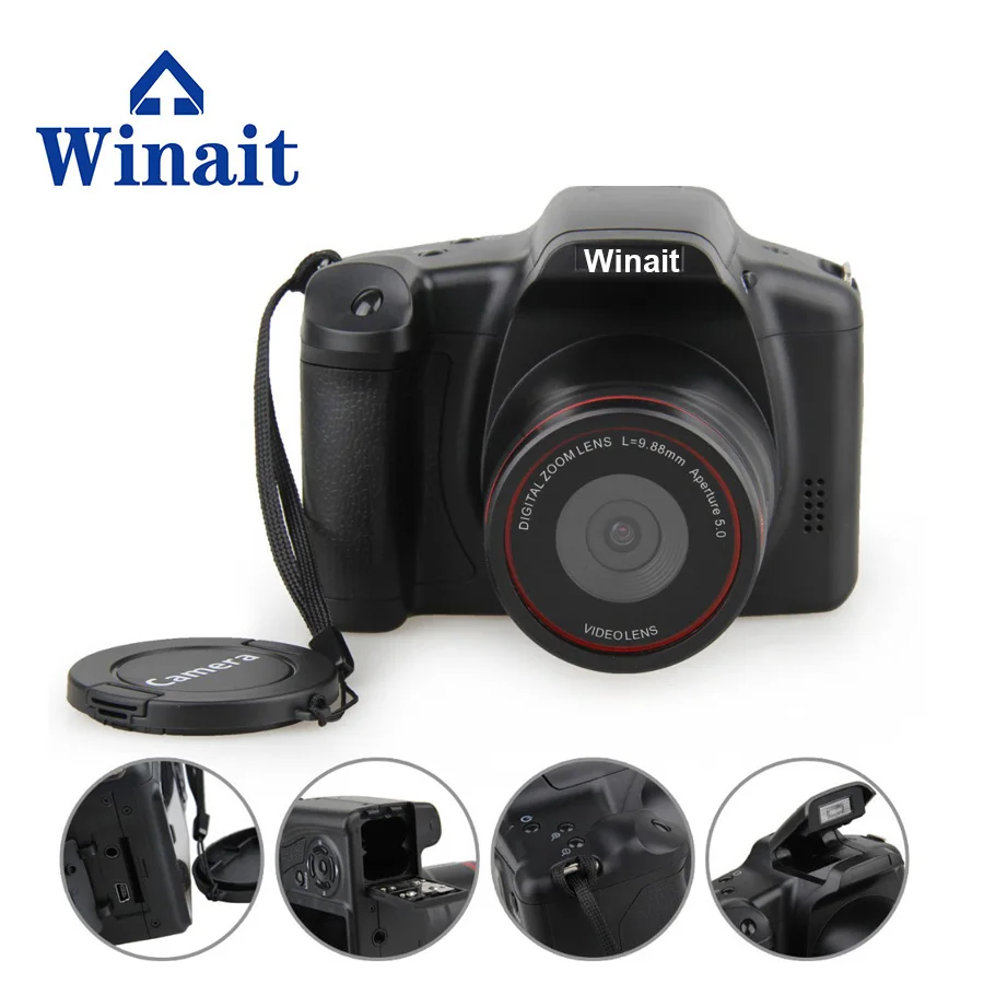 

Winait Cheap Dslr Similar Camera 12MP 4X Digital Zoom HD 1280x720 Digital Camera 0.3 megapixels CMOS Mini Camera