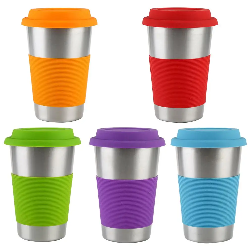 

New 500ml Stainless Steel Coffee Cup Beer Mug Heat Insulated Water Drinking Teacup