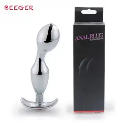 BEEGER Металл Anal Plug Нержавеющая сталь кристалл фаллоимитатор Секс-игрушки простаты массажер G spot стимулировать секс игрушки для женщина