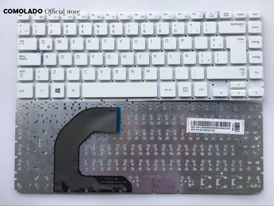 LA Latin Laptop Keyboard For Samsung Q470 white without frame keyboard LA Layout