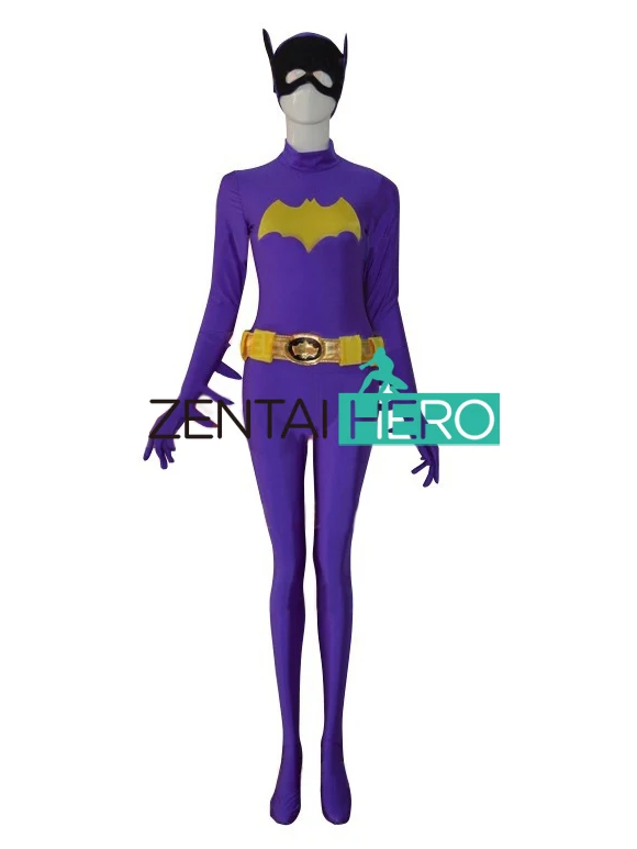  ZentaiHero Newest 52 Batgirl DC Comics Purple Female Superhero Costume Halloween Cosplay Costume fo