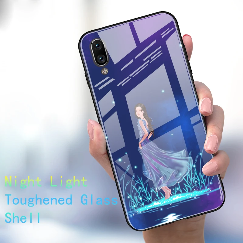 Чехол в виде светящегося стекла для Vivo V9 Y85 Y81 Y83 Y71 Y91 Y95 Y97 роскошный светящийся