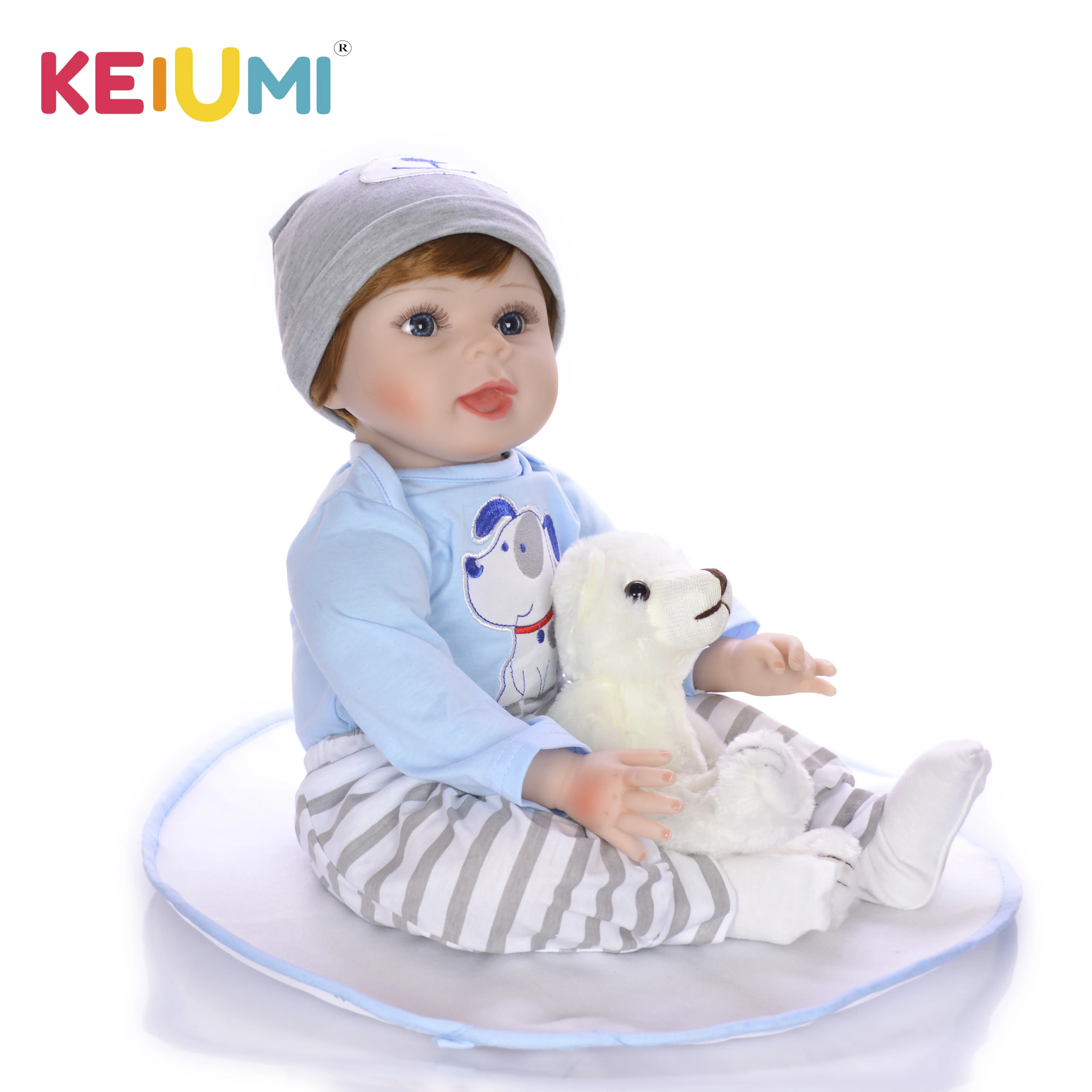 KEIUMI 22 дюймов одежда тело Reborn Baby куклы реалистичные виниловые Bonecas 55 см Друзья