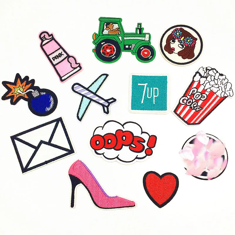 1 PC High Heels Car Patches for Clothing Children Stripes on Clothes