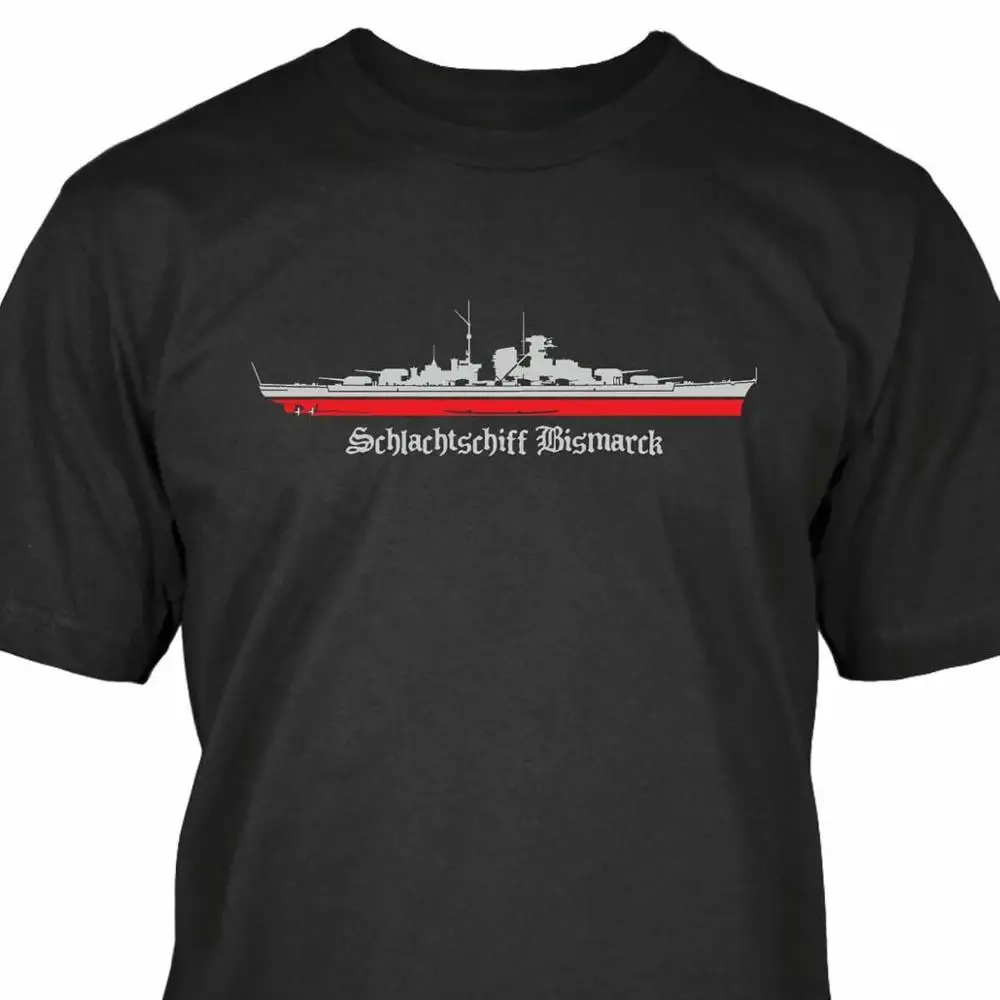 

Schlachtschiff Bismarck T-Shirt Men 2019 Summer Summer Tees Shirt Tops Tees Plus Size T-Shirt