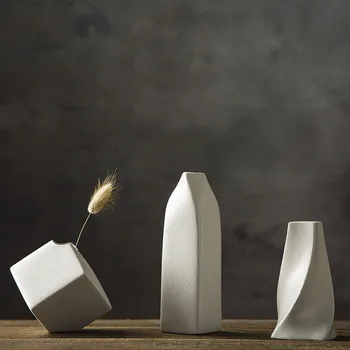 

Modern Simple Ceramics Originality Water Culture Vase Restaurant Tea Table Chinese Dry Flower Arrangement oOrnaments Decoration