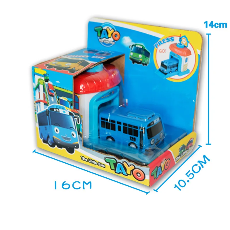 

One piece Korean Cartoon garage tayo the little bus model araba oyuncak car mini plastic cute tayo blue bus for kids brinquedo