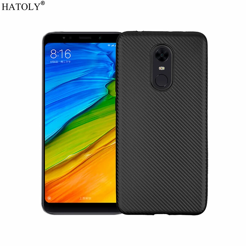 Чехол HATOLY для Xiaomi Redmi 5 Plus 99 дюйма ультратонкий мягкий ТПУ углеродное волокно