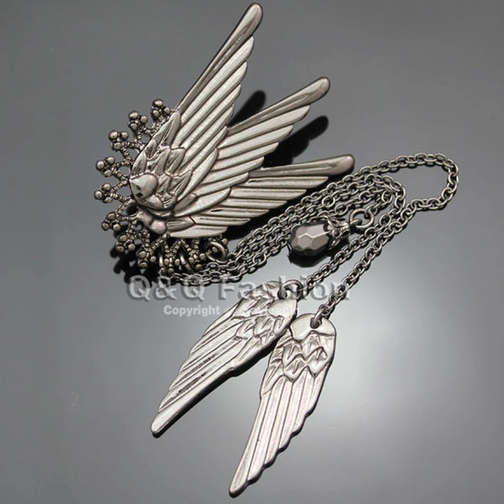 Hada cola elfo Pixie Ángel ala cadena larga borla oreja puños oreja Clip en Pinzas pendientes oorbellen Brincos elegante vestido joyería