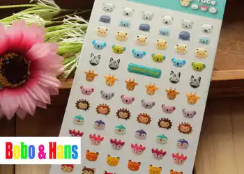 

New 3D cute animal series deco PVC sticker Scrapbooking Decoration label Wholesale