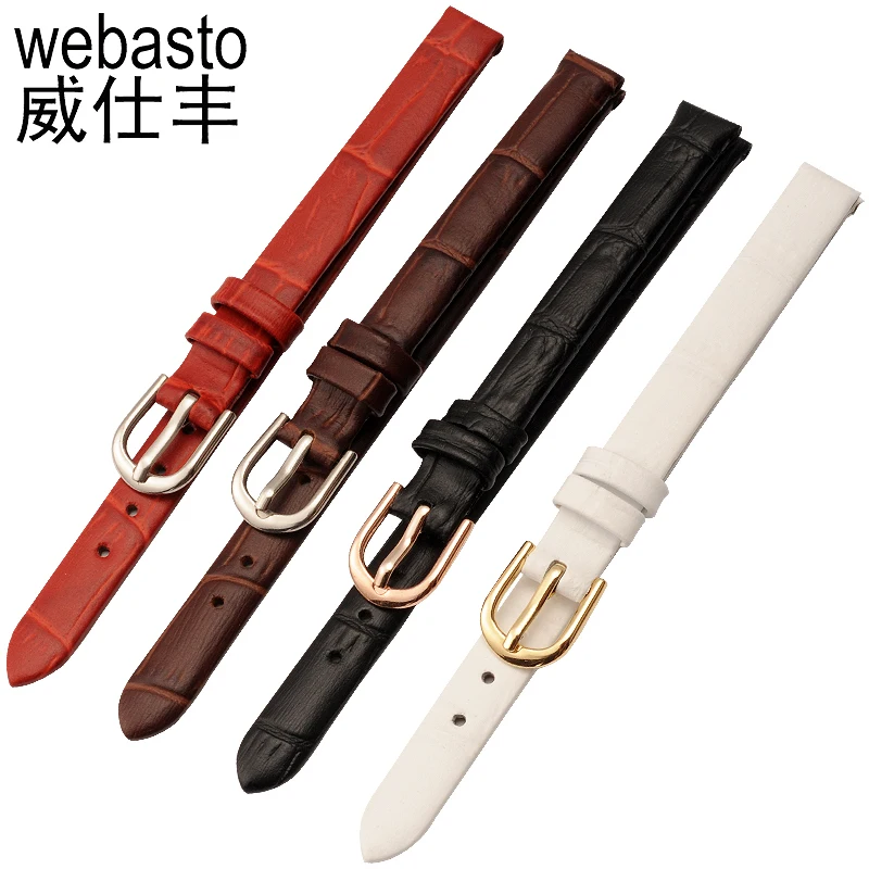 

Webasto Women Watch Band For GUCCI Crocodile Straps Width 6 8 10mm Buckle Watch Strap Watchbands Free Shipping