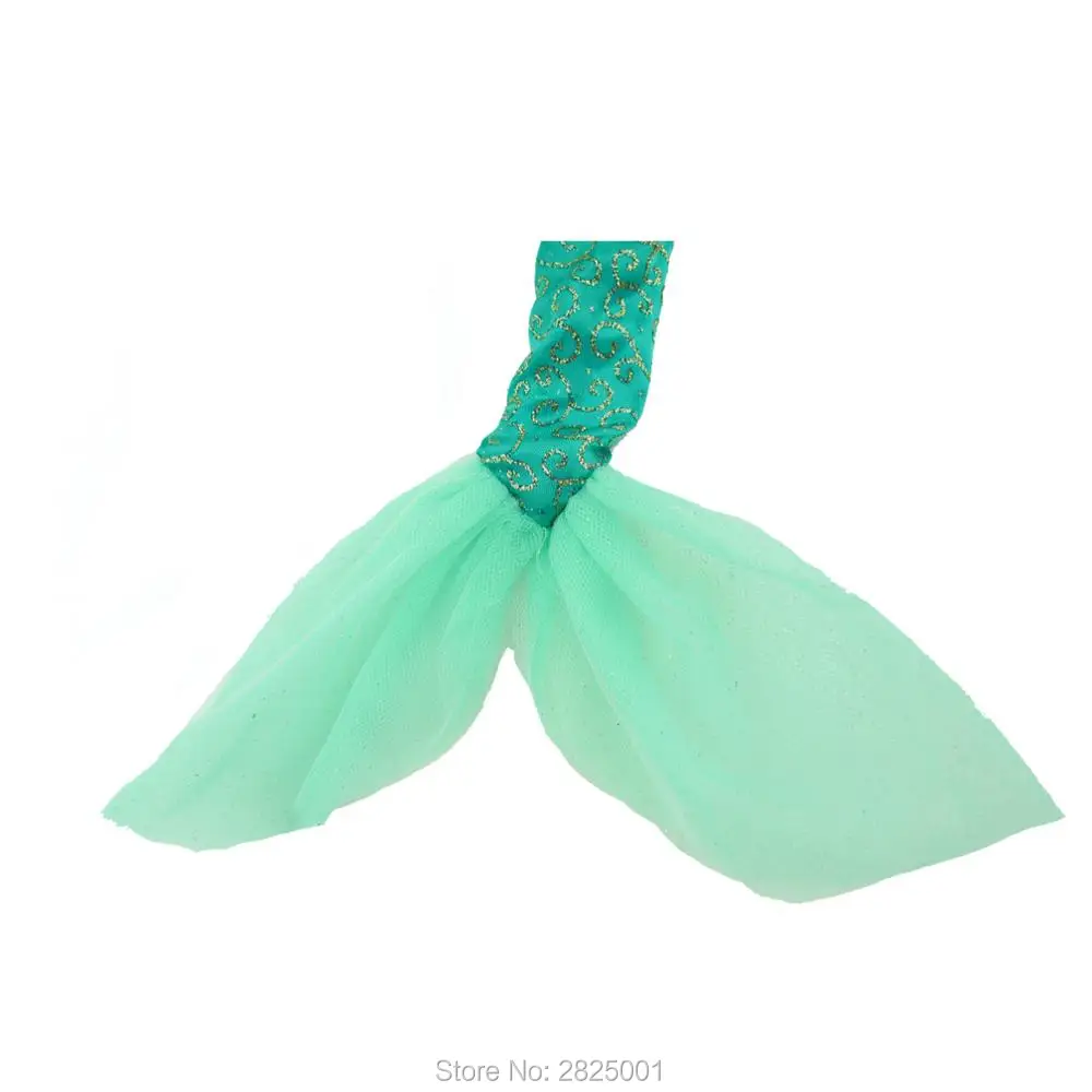 Handmade Outfit Mermaid Costume Pink Bra Tops Fishtail Copy Ariel Princess Clothes For Barbie Doll Dollhouse Accessories Kid Toy