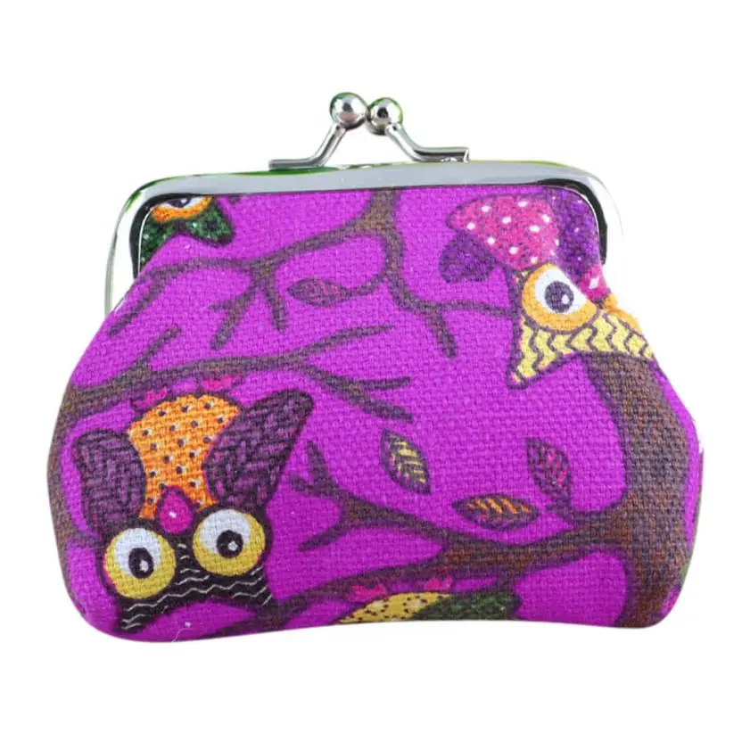 

2019 New Design Women cute Owl printing Coin Purse casual Style Lady Small Wallet Hasp Purses Girl Money Change Clutch Bag #ez