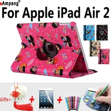 Caso para Apple iPad Air2 carácter Historieta de la Cubierta Elegante para el ipad Aire 2 9.7 Fundas Capa con el Caso Del Soporte Protector para el ipad 6 9.7