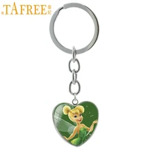 

Romant cute Fairy keychain cartoon movie case for tinker bell key chain women dream wonderland Fairies key ring girls HP267