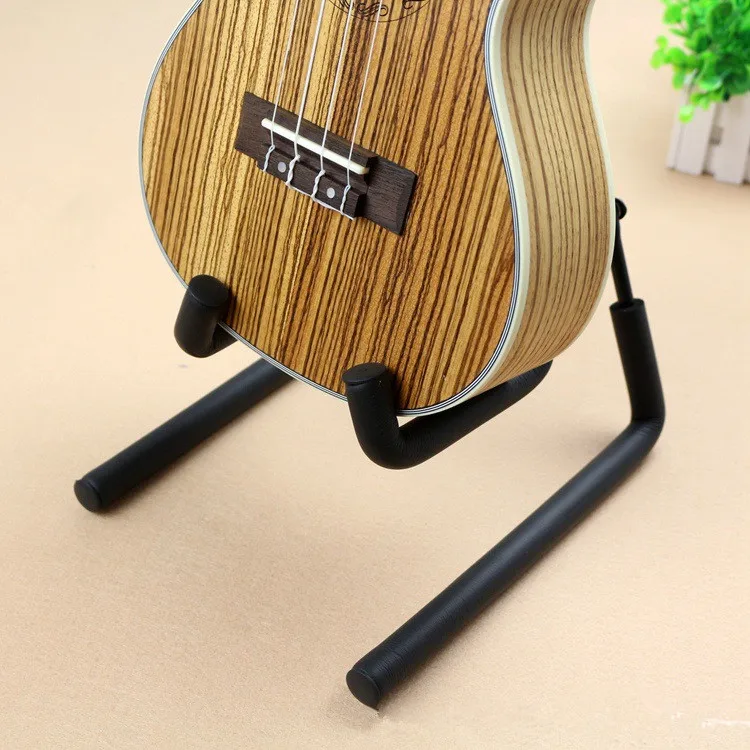 Universal Folding Guitar Stand For Electric Guitar/Bass Black with Foam Protection Ukulele