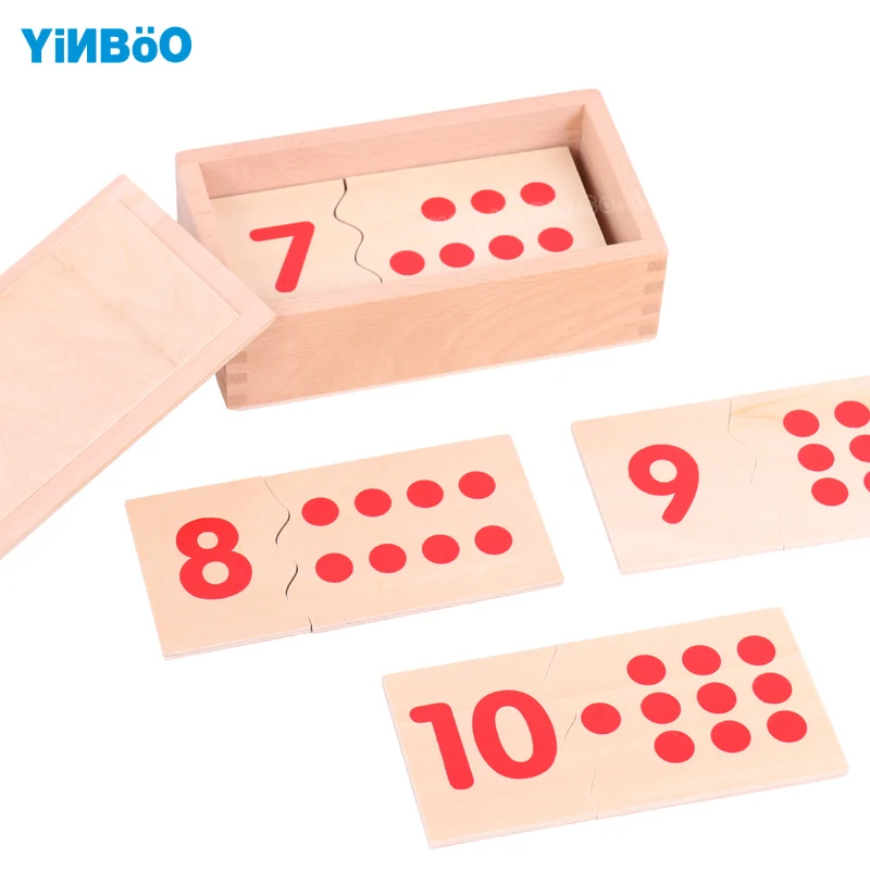 

Montessori Educational Wooden Toys For Children Number and Counter Match-up Puzzle Early Toys Childhood Education Preschool