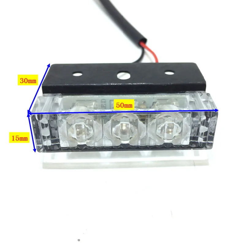 12V автомобиль решетка мигающие стробоскопические огни Автомобильные передняя решетка палубы вспышка лампа аварийной сигнализации полиции предупреждающая сигнальная лампа