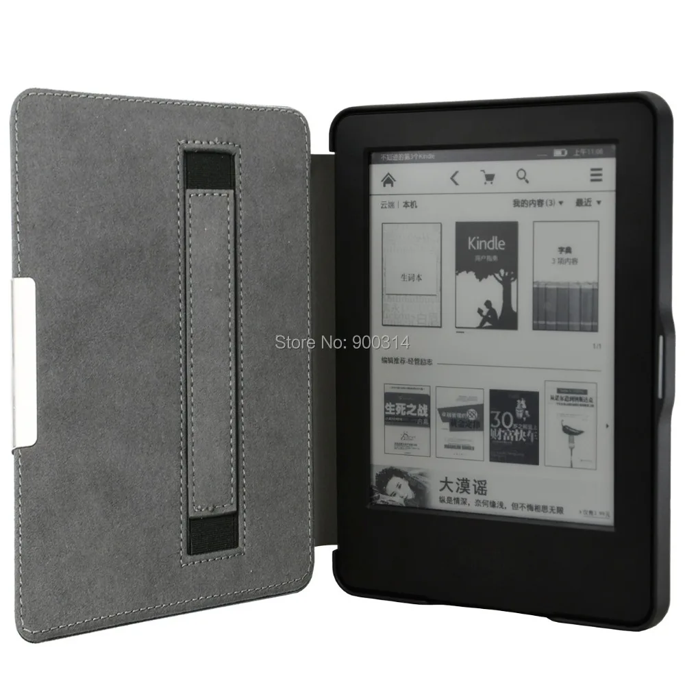 

100pcs wholesale cover case for amazon kindle touch screen 2014 new kindle 7th generation ereader cover with hand strap