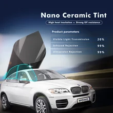 50*500 см окна автомобиля Оттенок Фильм VLT 20% Окно Фольга Солнечная защита автомобиля дома Стекло взрывозащищенные окна тонирование винил ролл