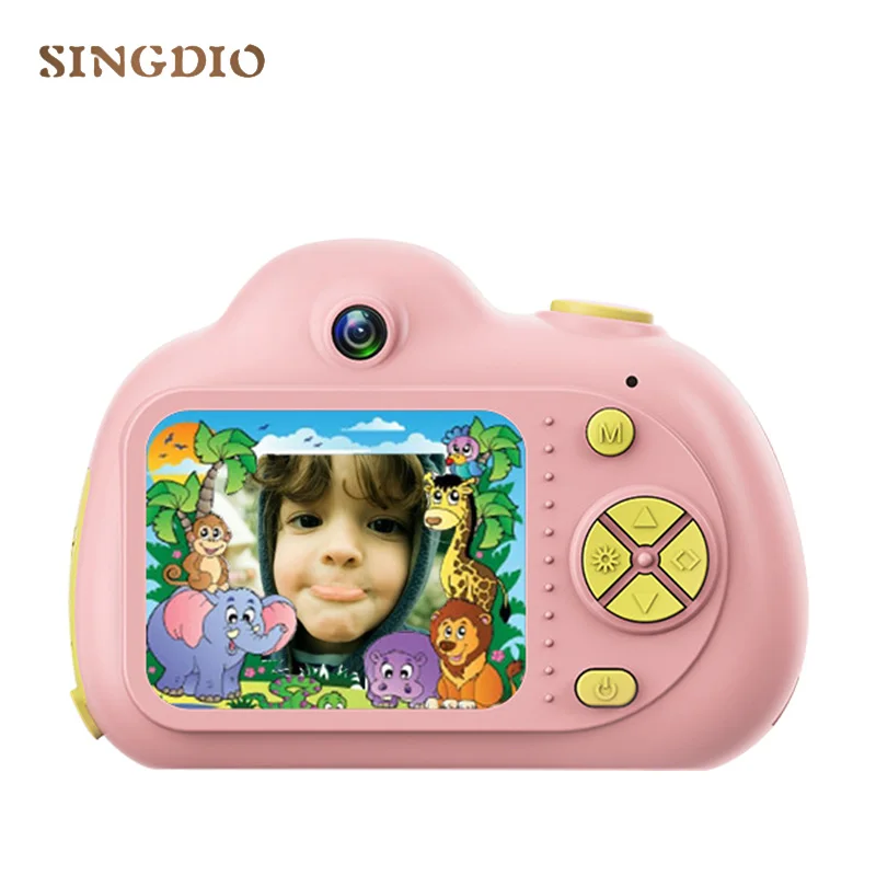 Мини-видео милый розовый детский цифровой компактный фото камера Кукла мультфильм камера Рождественский подарок на день рождения игрушка для детей