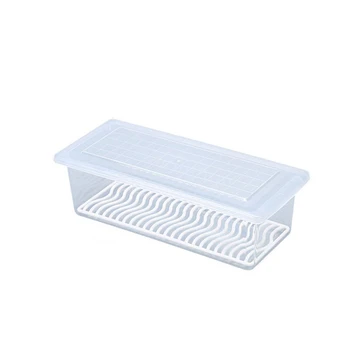 

Fruit Transparent Lid Fridge Organizer Meat Storage Box Fresh Keeping Accessories Removable Food Container With Drain Plate Fish