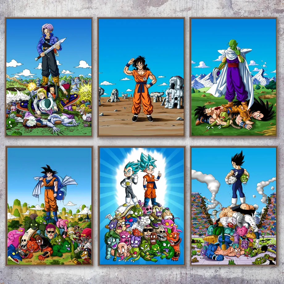 

Dragon Ball Super Son Goku Vegeta Japanese Anime Posters And Prints Wall Art Canvas Painting Wall Pictures Kids Room Home Decor