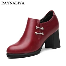 Women Square Heel Pump Shoes New Fashion Round Toe Shoes Woman Dress Party Dress Casual Shoes Pumps Big Size 34-40 YG-A0142 fedonas new women high heel fashion pumps genuine leather round toe full season shoes woman pumps buckles party shoes big size