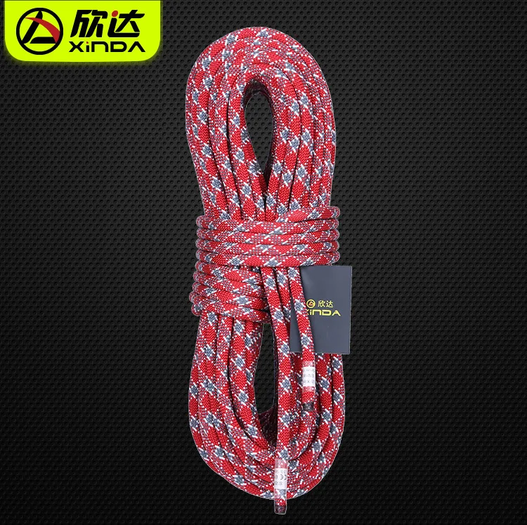 XINDA static rope 12M outdoor climbing rope rappelling rope high-altitude climbing rope safety equipment 12-14mm