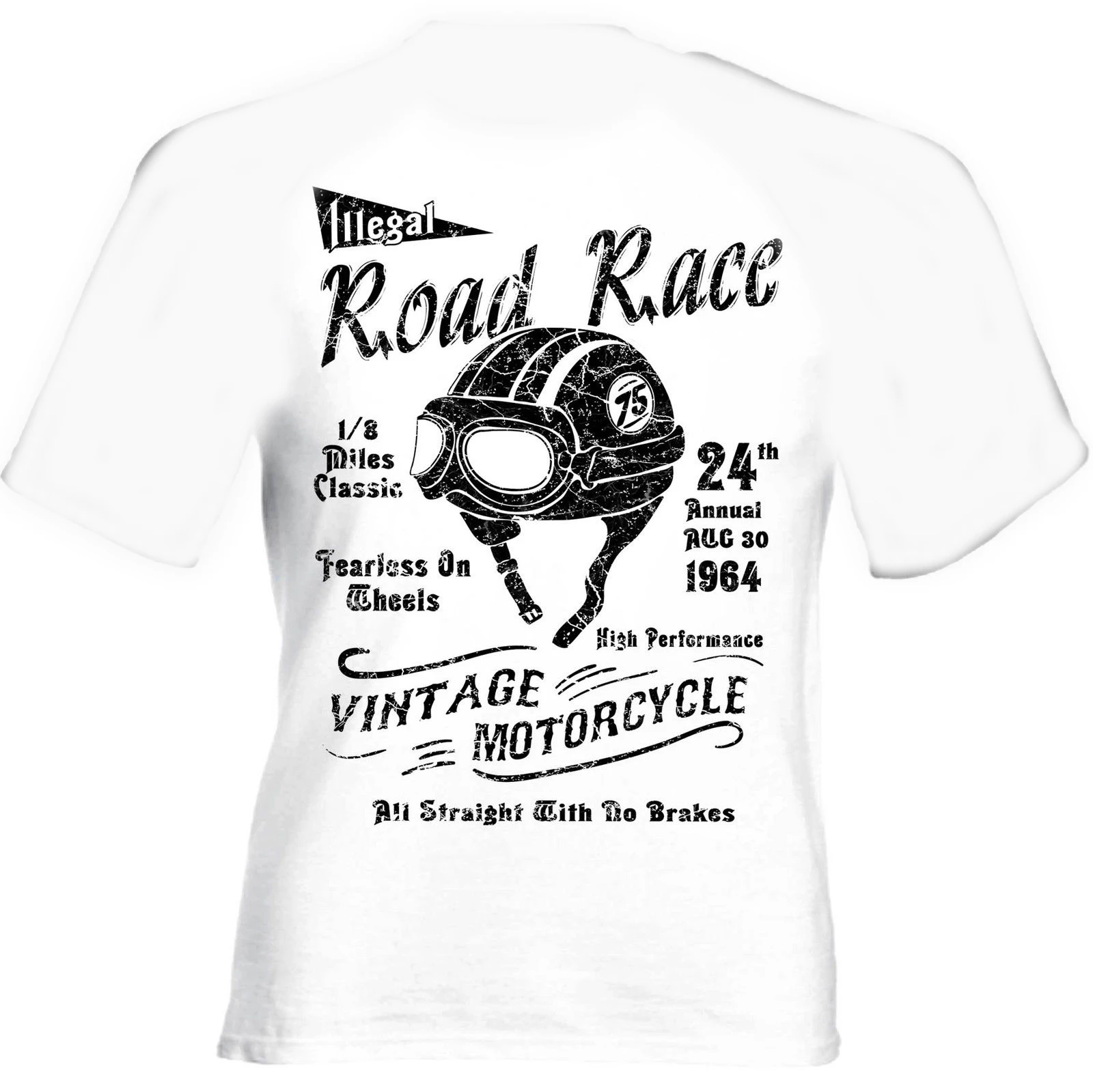 T-Shirt Moda 2019 Road Race Cafe Racer Bsa Vintage Retro Biker Moto Tees