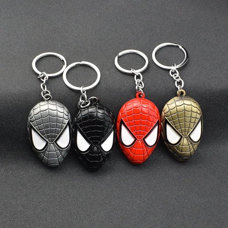 

2019 Metal Marvel Avengers Captain America Shield Keychain Spider man Iron man Mask Key chain Toys Hulk Batman Key Gift Toys