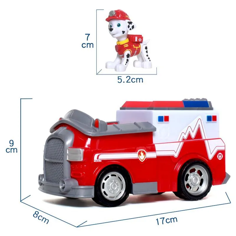 Щенячий патруль собака Райдер спасательная ATV машина и фигурка игрушка Щенячий патруль автомобиль patrulla Patrulla детские игрушки собака настоящая - Цвет: Marshall