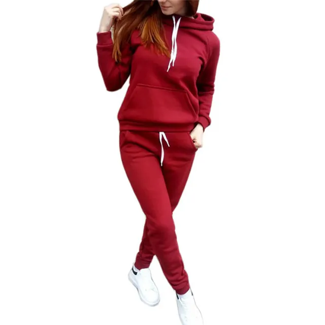 Aliexpress.com : Buy Autumn Winter Sport Suit Women Tracksuits Wine ...