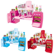 Имитационный кухонный набор ролевые игры Кук симулятор кухни с легкой музыкой Детские Подарочные игрушки