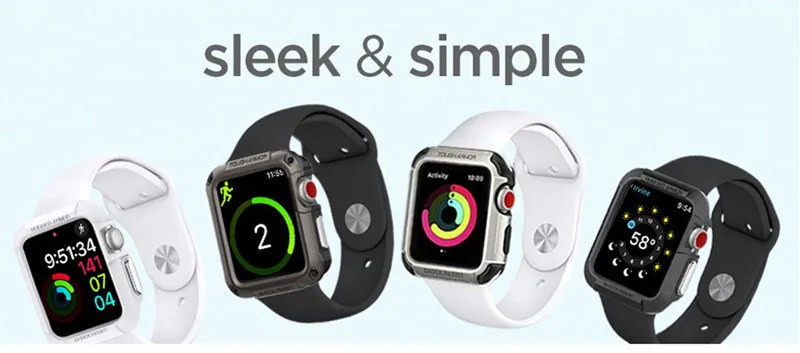 ASHEI аксессуары для часов чехол для Apple Watch Series 3 2 1 42 мм 38 мм Жесткая Броня Защита экрана для iWatch PC два в одном корпусе