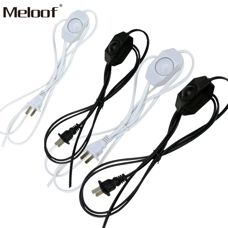 

0-60 Watt Light dimmer Light Switching Plug Power 1.8m Cord wire Line Cable Button switch for LED Lamp Table lights EU plug US