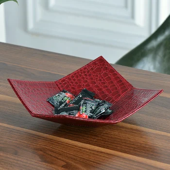 

High grade creative cortex snack dried fruit plate melon seeds candy box tray fashion European - style change key storage plate