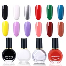 Белена профессиональную печатную лак для ногтей 10 мл 26 Цвета Лаки для остекленной двери, занавески для маникюра кончиков ногтей, ногти "сделай сам", художественного оформления ногтей печати инструмент черный