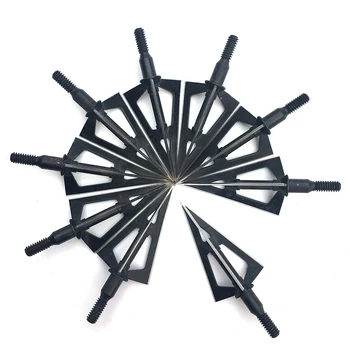 

100 Grain Arrowhead Tip Point Telflon Surface Treatment Broadhead Arrow Bow Hunting Beast Arrow Head 3 Blades Stainless Steel