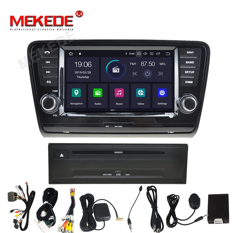 

MEKEDE Android 9.0 Car DVD Player For SKODA Octavia 2013 2014 2015 Multimedia GPS Navigation 2 Din Car Radio Stereo WIFI SD