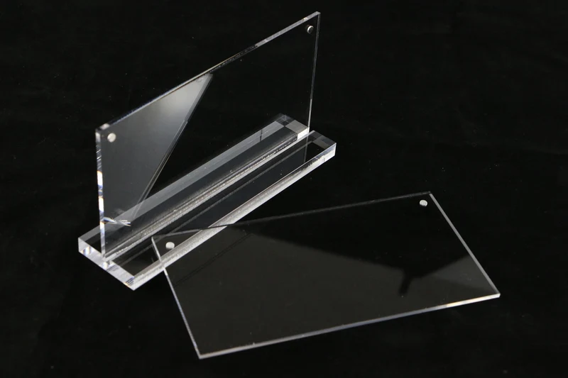 

Acrylic Transparent Desk Sign Holder Photo Card Display Stand Table Menu Label Frame Office Club Business Restaurant Menu Stand