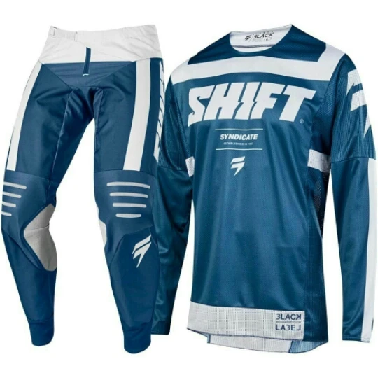 

wholesale NEW MX 2019 3LACK Label Strike Blue Black Jersey Pants Adult Motocross Gear Set Jersey + Pants Racing Gear Combination