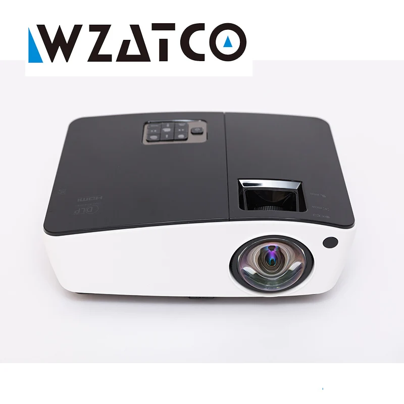 WZATCO Short throw Daylight Portable Education Overhead DLP Projector 6000lumens HDMI Full HD
