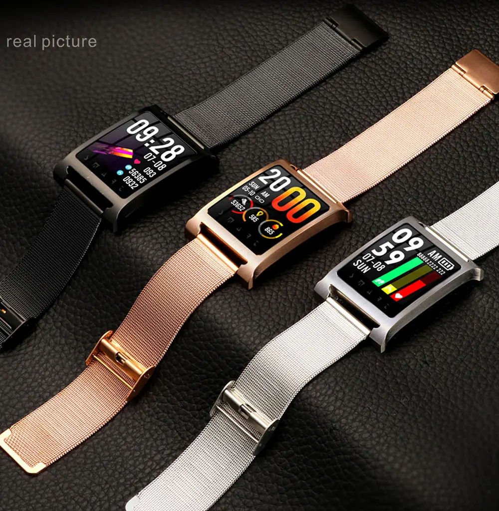 CACGO K6 Bluetooth Смарт-часы Для мужчин смарт-браслет 1,3 дюймов Nordic N52832 IP68 Водонепроницаемый, с экраном сердцебиения, умные часы для телефона